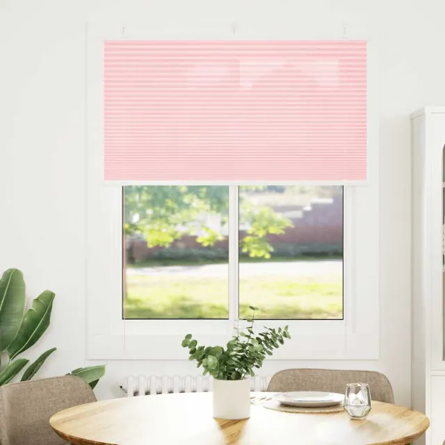 vidaXL Plissé rolgordijn 105x150cm stofbreedte 104,4cm polyester roze