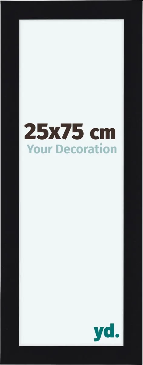 yd. Your Decoration - Fotolijst 25x75 cm - MDF - Zwart Hoogglans - Como