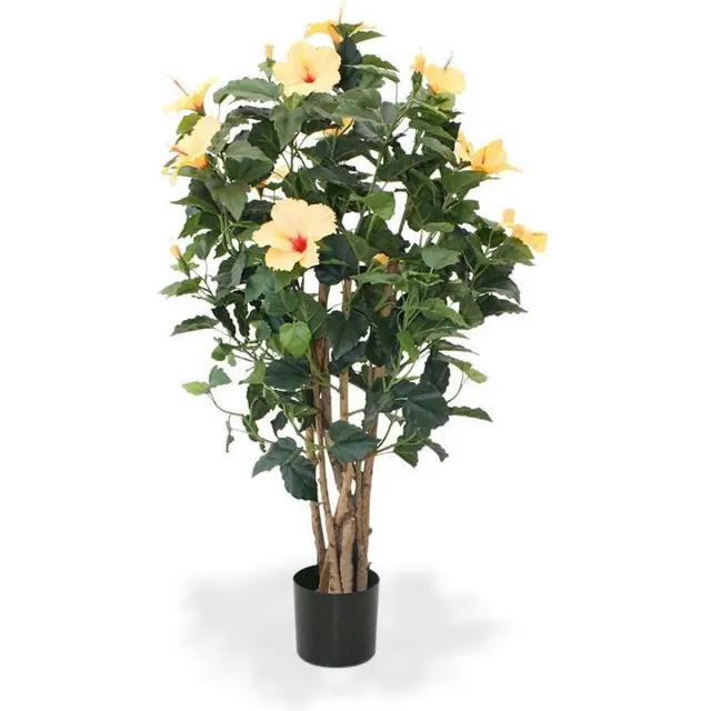Maxifleur Hibiscus Deluxe zalm 100cm Oranje