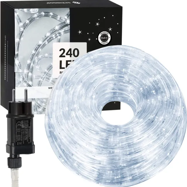 springos Lichtslang - Lichtsnoer Binnen en Buiten - 10 m - Koel Wit - 240 LED