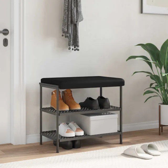 vidaXL Bankkussen Kunstleer Zwart Diepte 35 cm