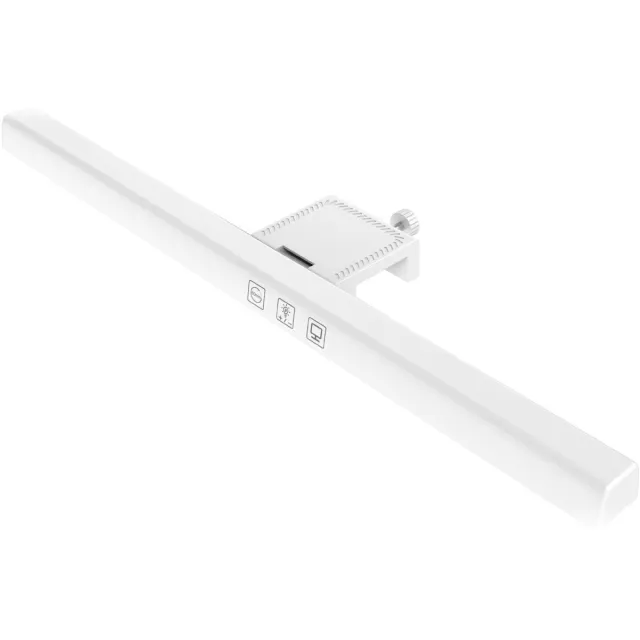 Ynkkvre Computer Display Lichtleiste - LED Schreibtischlampe - Asymmetrisch Gerichte Voorwaartse Lichtprojectie Drie Instelbare Kleurtemperaturen - 3 - Bureau Gebruik Wit