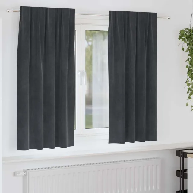 vidaXL Gordijnen 2 st Lichtgrijs 140 x 175 cm fluweel