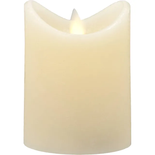 Blokker Rustiek LED kaars 7,5x10 creme