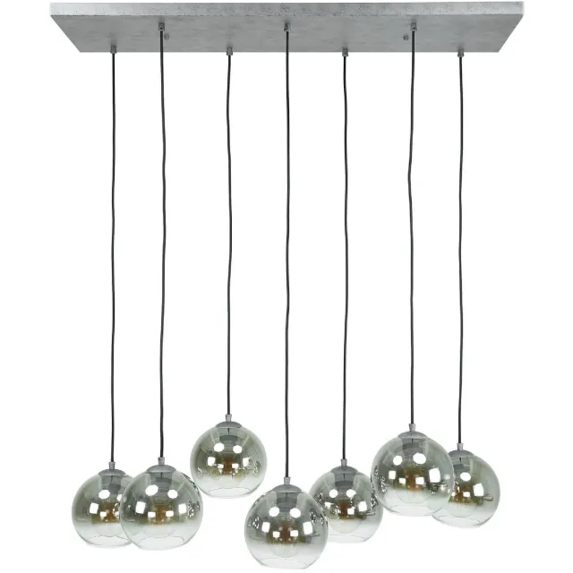 Nest of Nora Hanglamp Tivo - 7-lichts Bolvormig - Oud zilver Grijs