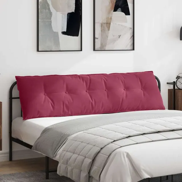 vidaXL Rugkussen Wijnrood 180 x 50 x 19 cm Katoen Stof Bordeauxrood