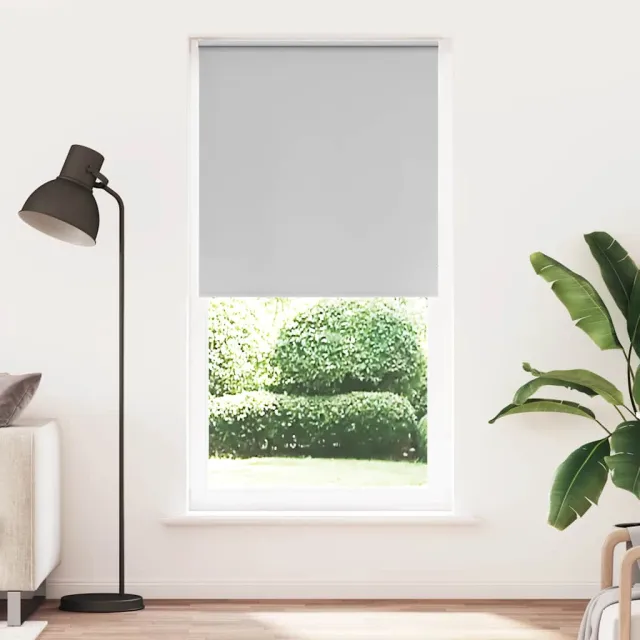 vidaXL Rolgordijn verduisterend 115x230 cm stofbreedte 110,7 cm Grijs