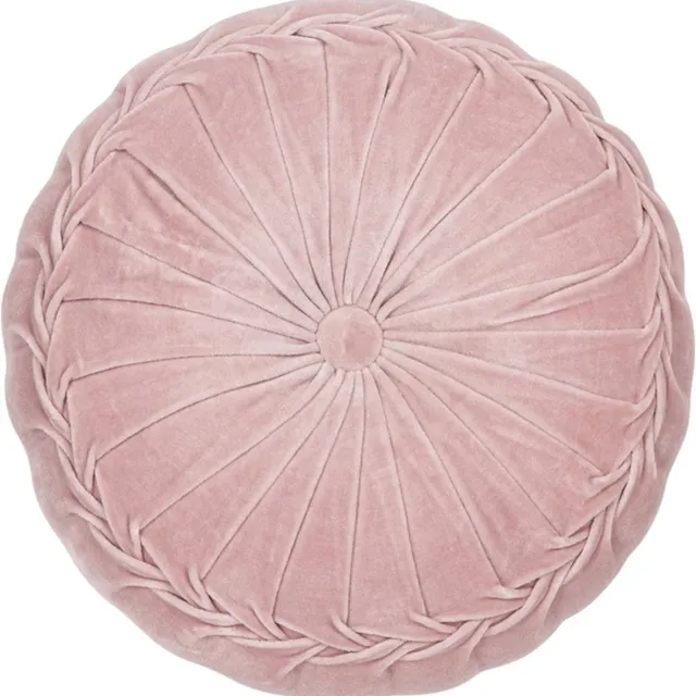 Linen & More Kanan Velvet Soft Roze Mattress | 40 X 10 | Sierkussen Voor Woonkamer Of Slaapkamer