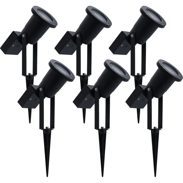 LEDVION 6x LED Solar Prikspot - 0.29W - 3000K - IP65 - Zwart