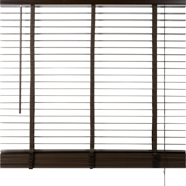 Woonexpress Houten Jaloezie Bruin - 140x210 cm (BxH) - Raamdecoratie - Lamelbreedte 50 mm - inc. Bedieningskoord en Draaistang - Eenvoudig op maat maken en monteren
