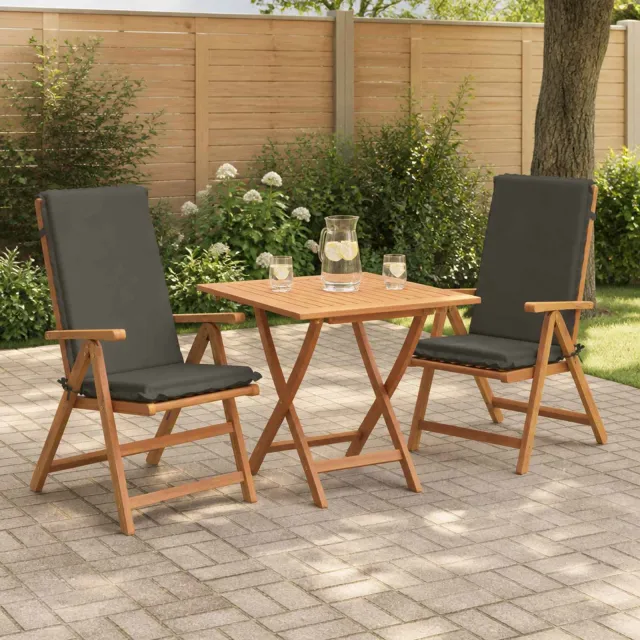vidaXL Kussen voor stoel met hoge rug GEMERT 2 st 100% Polyester anthraciet