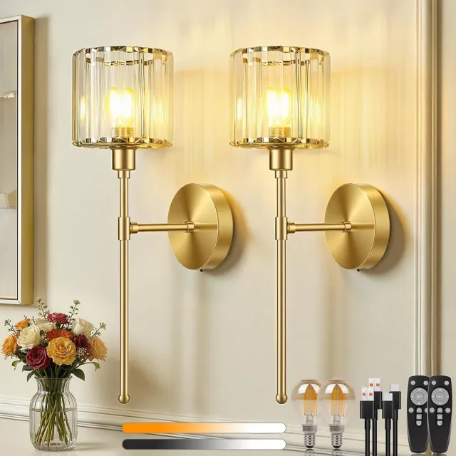 Lexium Store Schilderijlampje draadloos - Goud - Oplaadbare LED Wandlamp - 3 Kleurtemperaturen Dimbaar - Voor Slaapkamer en Woonkamer