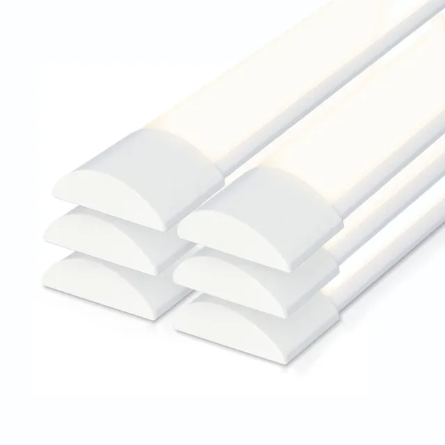 HOFTRONIC Set van 6 LED Batten rechthoek 120cm – 40 Watt 5600 lumen – Neutraal wit 4000K – Flikkervrij – Polycarbonaat – IP20 – Onderbouwverlichting led batten hoftronic led-batten led batten 120cm