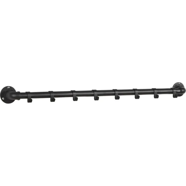 Acaza Kapstok - Wandkapstok - 8 Haken - 90 cm - Kapstok Hangend - Metaal - Zwart