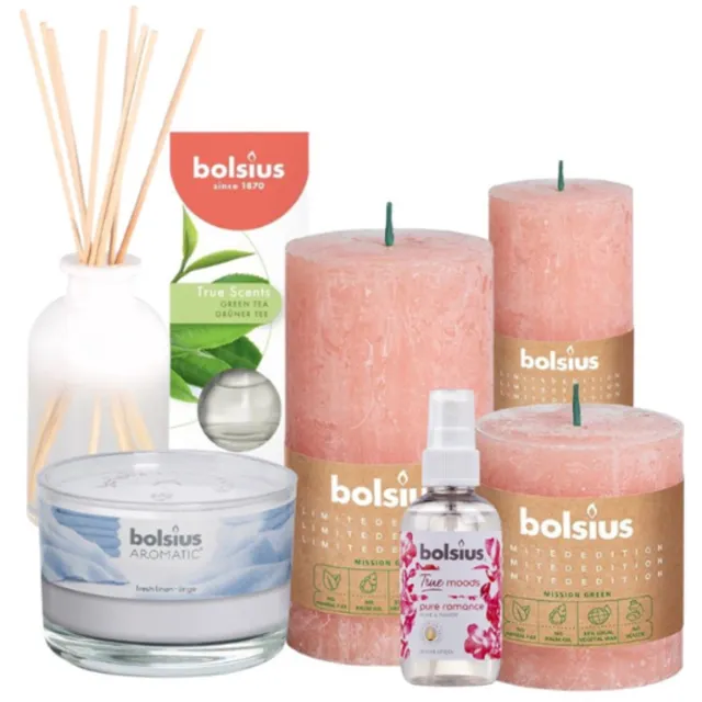 Bolsius Kaarsen Set – 7-delige Voordeelbundel Roze