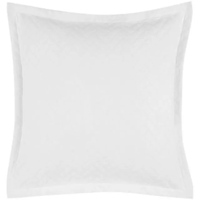 Port Maine Luxe Sierkussenhoes 'Rose' witte zigzag Jacquard 50x50cm