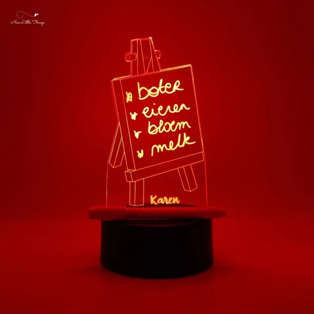 Nice Little Things [Nice Little Things] - Gepersonaliseerde RGB LEDlamp - Tekenen met Licht - Schildersezel Rood
