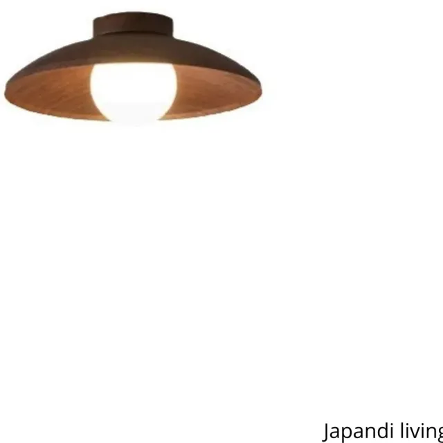 Calmáe Japandi Living - Plafondlamp - Plafonnière - Wabi Sabi - Retro - Travertijn - Woonkamer, toilet, slaapkamer - Lamp - Donkerhout Bruin