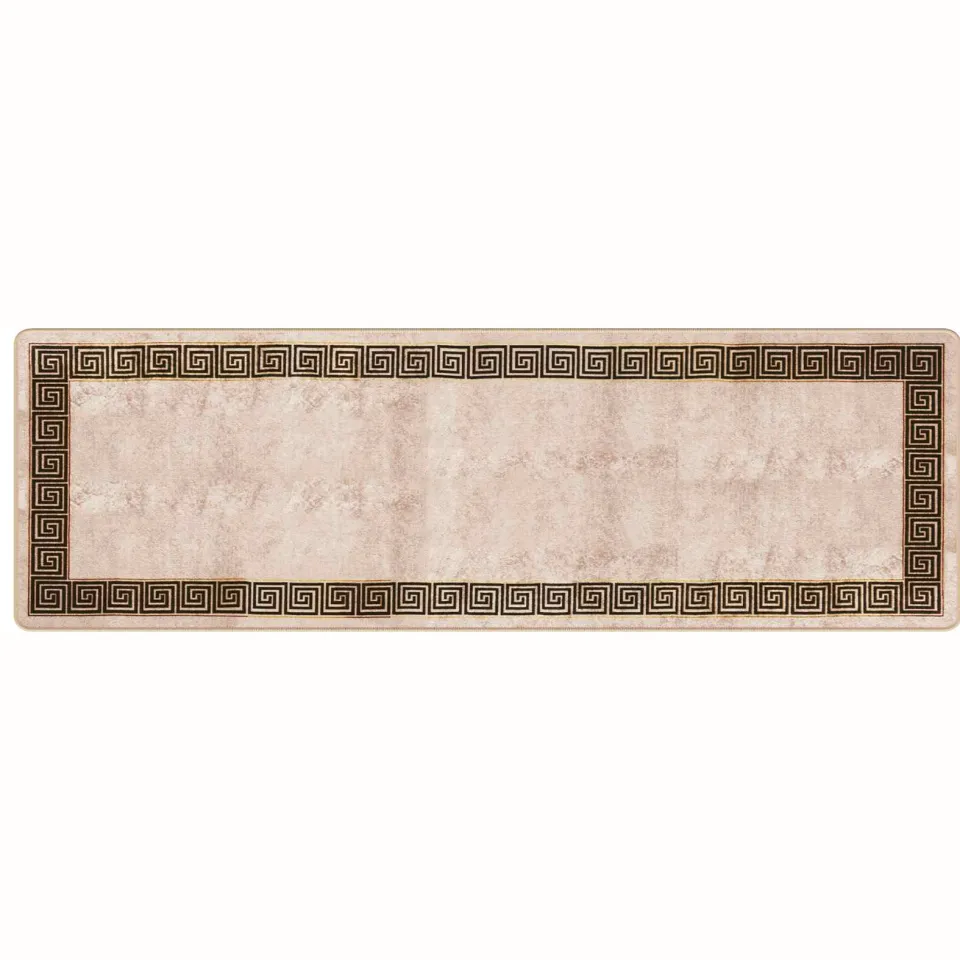 vidaXL Vloerkleedloper MARSA Beige en zwart 80 x 250 cm