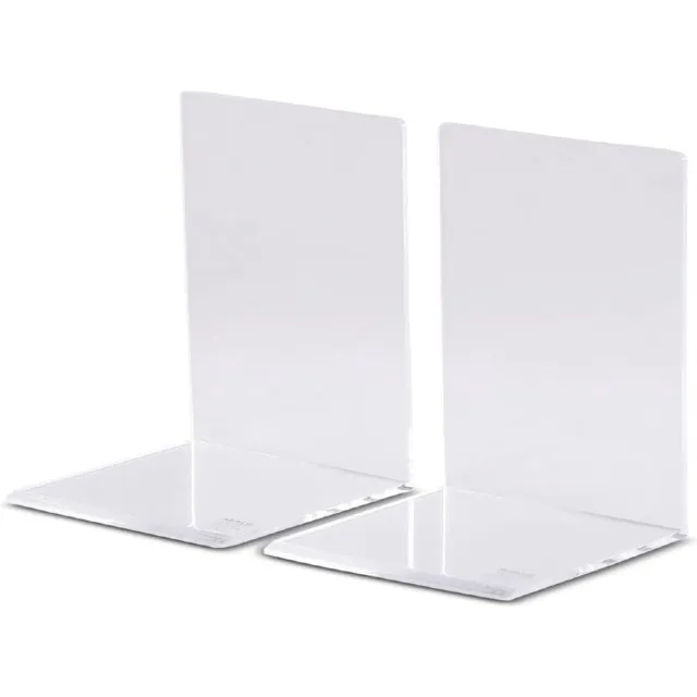 San Marque Boekensteunen, Hoogwaardig Acryl, 10 x 8 x 10 cm, Glashelder, 2 Stuks Wit