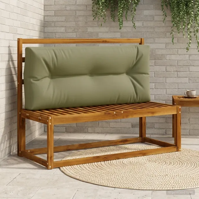 vidaXL Pallet Rugkussen VIANEN 100% Polyester Olijfgroen