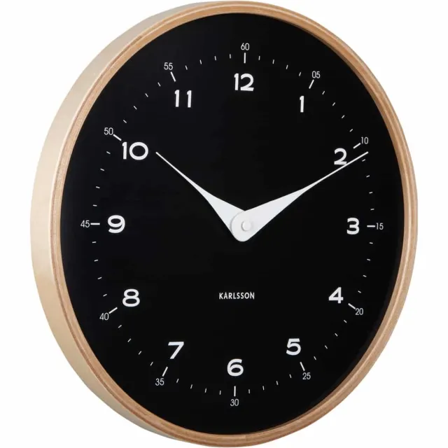 Karlsson Wandklok Osado Dome - Zwart - Ø30cm - Wandklok Scandinavisch