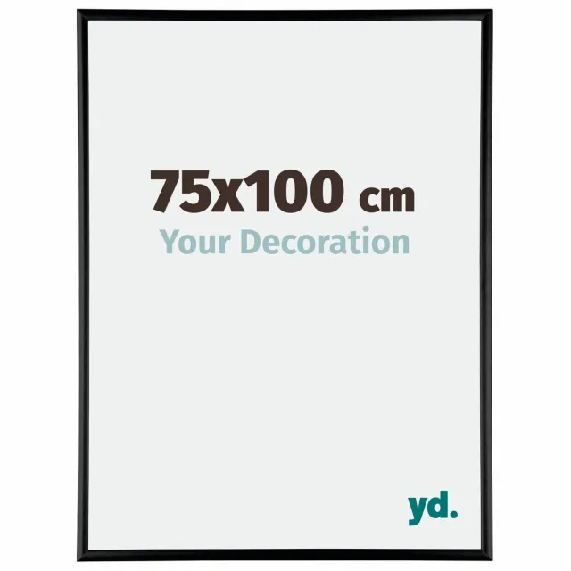 yd. Your Decoration - Fotolijst 75x100 cm - Aluminium - Zwart Hoogglans - Kent