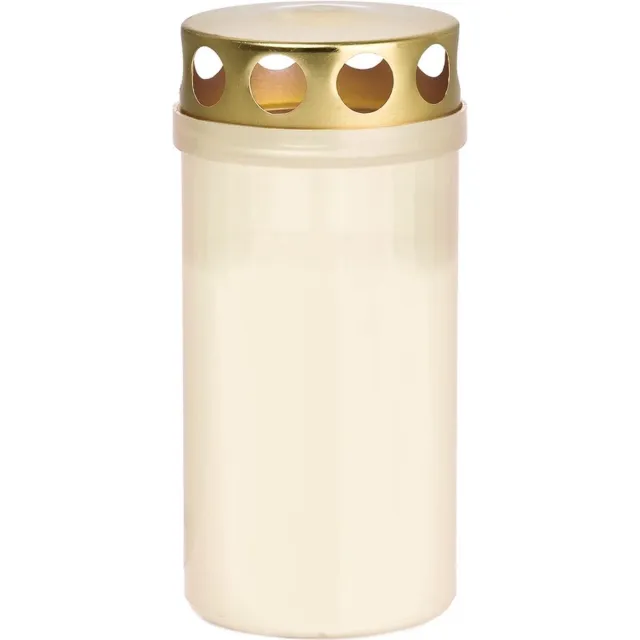 Trend Candles Grafkaars - wit - 6 x 12,6 cm - 50 branduren - met deksel - gedenklicht