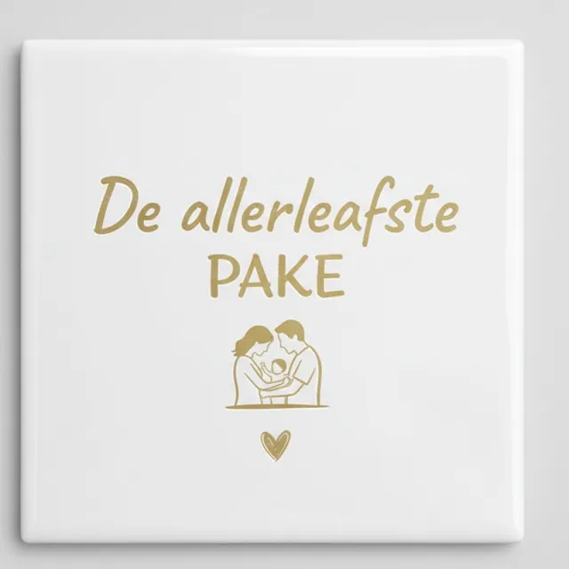 Nevolis Liefdevolle Opa Quote Keramische Tegel – “De Allerliefste Pake” Hartverwarmende Familiewanddecoratie – 15 × 15 cm Multi Color