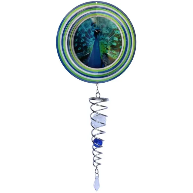 Spin Art/Cooking Vinyl Windspinner, Spin Art Peacock/Pauw Artist Crystal Tail, ACTPEAC Multicolor