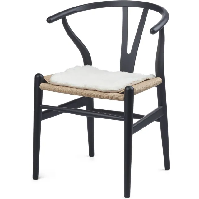 Sheepskin House Kortharig Schapenvacht Seat CoverZero Waste - 35x35 cm ivory