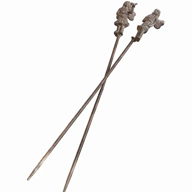 Loberon Tuinprikker set van 2 Papille antiekbruin