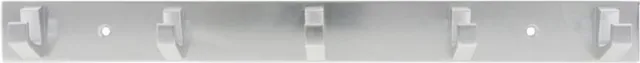 Impresso Kapstokgarnituur Strip - 5-haaks Wandkapstok met 5 Haken voor Jassen en Tassen - Aluminium - Modern Design - 360 x 35 mm - Kleur Zilver - 2 Jaar Garantie