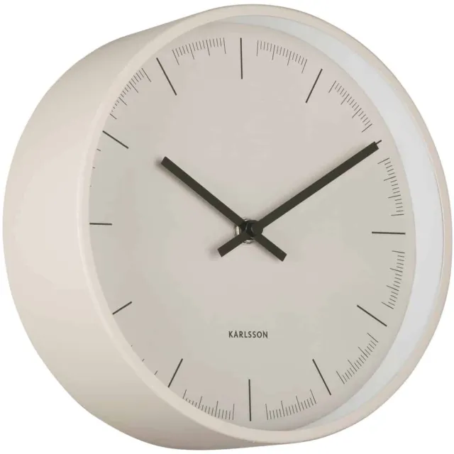 Karlsson Wandklok Odense Deep - Warmgrijs - 21.5x21.5x8.2cm - Wandklok Scandinavisch