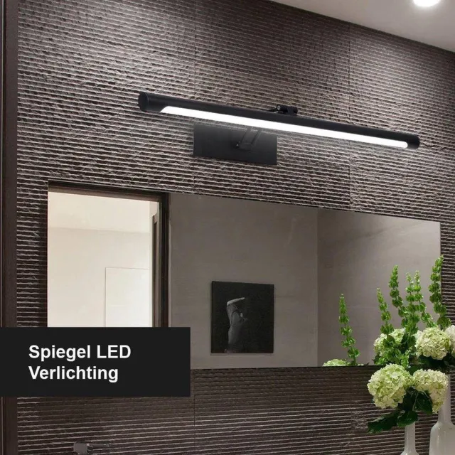 Vtw Living Spiegellamp Badkamer - Spiegel Verlichting - Spiegellampen - Lamp spiegel Badkamer - Badkamer Verlichting - Zwart - 55 cm