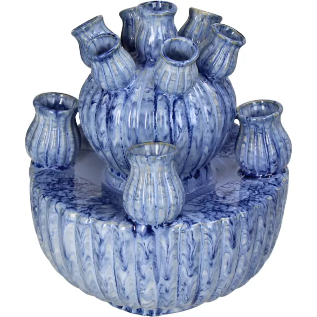 HD Collection Vaas Aardewerk Blauw 23,5x23,5x27,5cm Blue