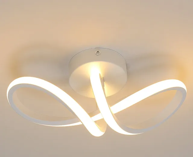 Riserva LED Plafondlamp Onregelmatige Vorm Zwart Modern Minimalistisch 20W 2500lm 3000K Warm Wit Ra=80 220V Inclusief LED voor Woonkamer, Slaapkamer, Eetkamer en Studiekamer