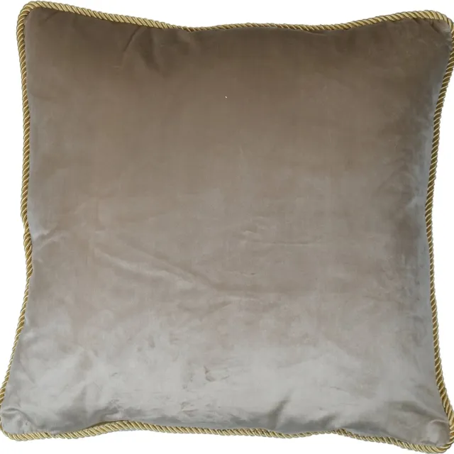 Mars & More Kussen fluweel goud champagne - sierkussen - 45 x 45 cm Geel