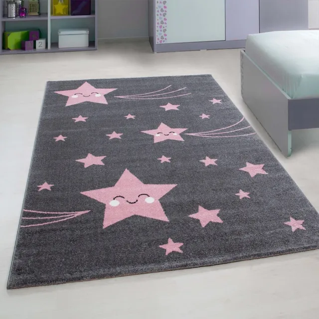 Ayyildiz Vloerkleed - Happy Stars - Rond - Roze
