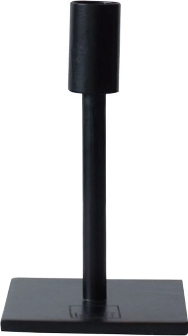 Leeff Kaarsenhouder 'Cleo' (Zwart, maat S) - 15 cm