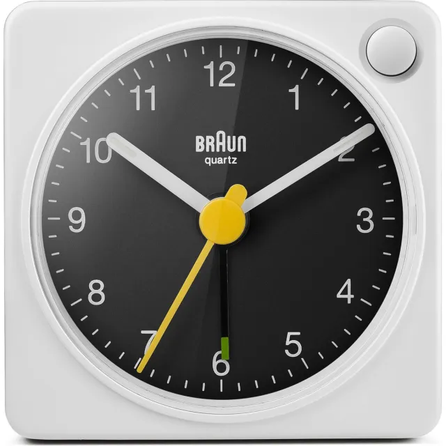 Braun BC02XWB - Wekker - Analoog - Reis - Wit - Zwart Zwart;Wit