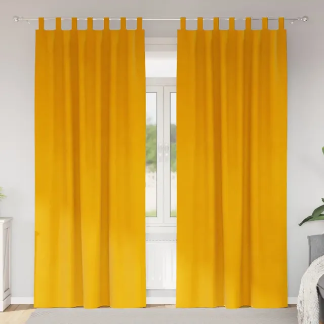 vidaXL Gordijnen 2 st Mosterdgeel 140 x 260 cm fluweel