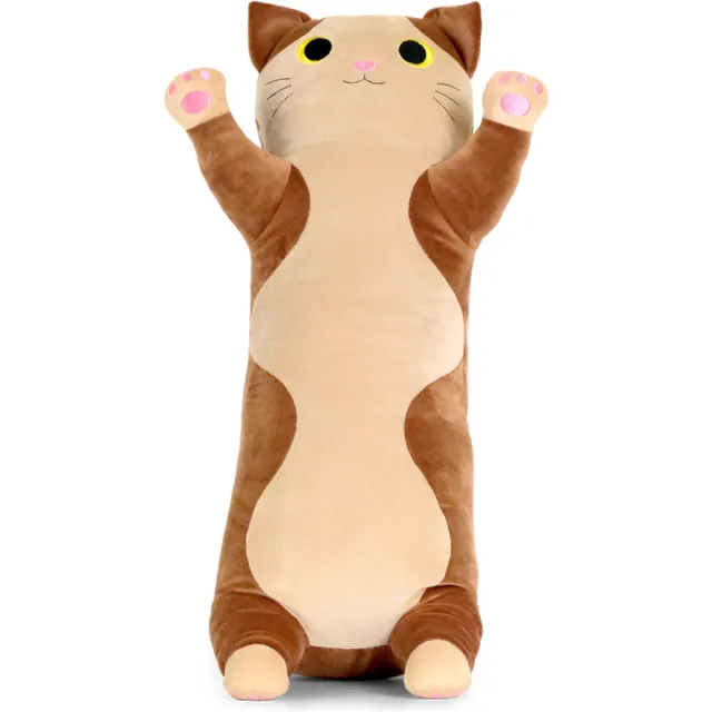 Weplay Merchandise Speelgoed Knuffel - Sierkussen - Kawaii - Kussen - Kitty 77 cm Bruin