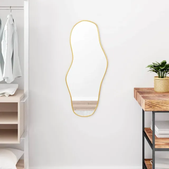 vidaXL Wandspiegel 80x35 cm goudkleurig