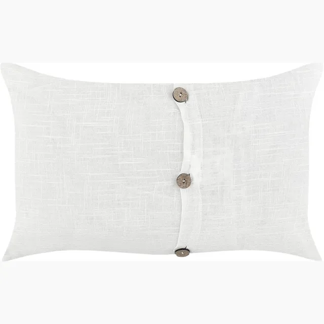 Beliani BANORI - Set van 2 sierkussens - Wit - 30 x 50 cm - Linnen