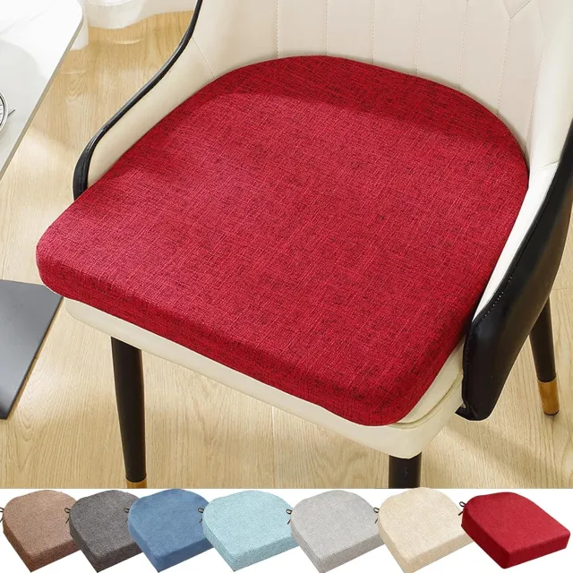 KZQ Rode Extra Dikke Stoelkussens 45x45x5 Cm Voor Eetkamerstoelen - Antislip En Zacht Zitkussen Met Bevestigingsbanden Wijnrood