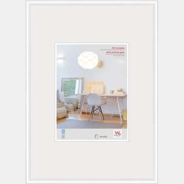 Walther New Lifestyle - Kunststof lijst - Fotoformaat 30x40 cm - Kunstglas - Wit