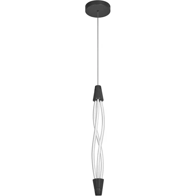 Osram Decor Swirl Hanglamp, 18W, 1800lm, 3000K, Donkergrijs, Polycarbonaat, Click Dim, Filamentontwerp, Ø150mm