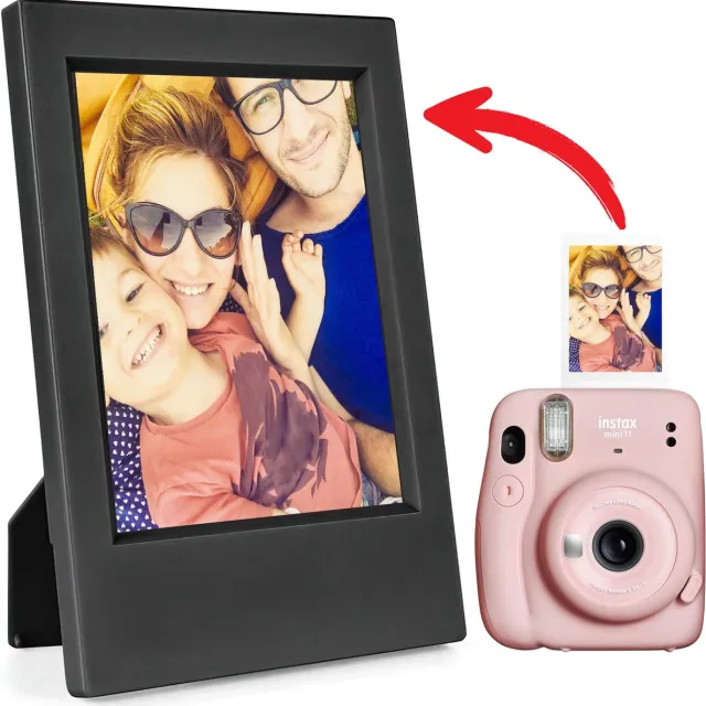 Ainy Mini fotolijst 54x86 mm - zwart fotolijstje - geschikt voor Instax Mini 10 11 12 fotopapier formaat 46x62mm Mini wissellijst | Zwart | 46x62mm