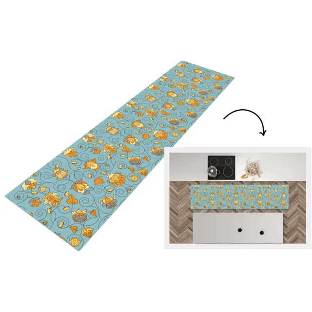 KitchenYeah Keukenloper - Loper keuken - Patronen - Vintage - Bloemen - Keukenloper vinyl Multicolor